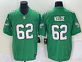 Men's Philadelphia Eagles #62 Jason Kelce Green 2023 FUSE Vapor Limited Throwback Stitched Jersey,baseball caps,new era cap wholesale,wholesale hats